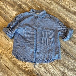 Blue plaid Zara top size 10